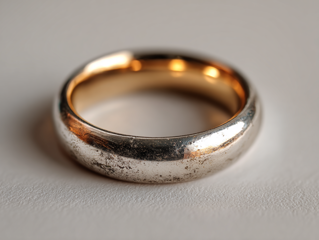 L’or blanc jaunit avec le temps mais cela ne réduit pas sa valeur.